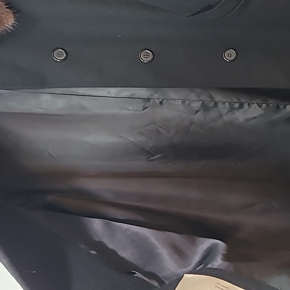 Vintage~ Lady Gambrell Black Wool Coat w/Mink Fur Collar ~Old Money Core - Picture 6 of 11